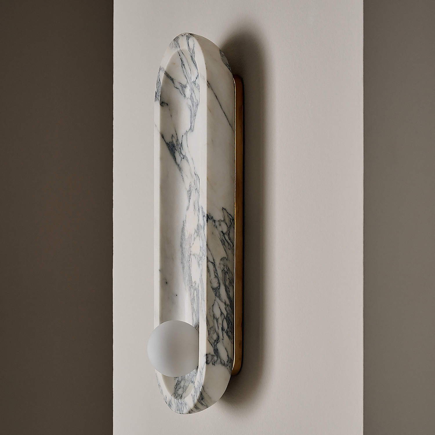 Alsolarae Applique Murale en Marbre et Verre Moderne Minimaliste