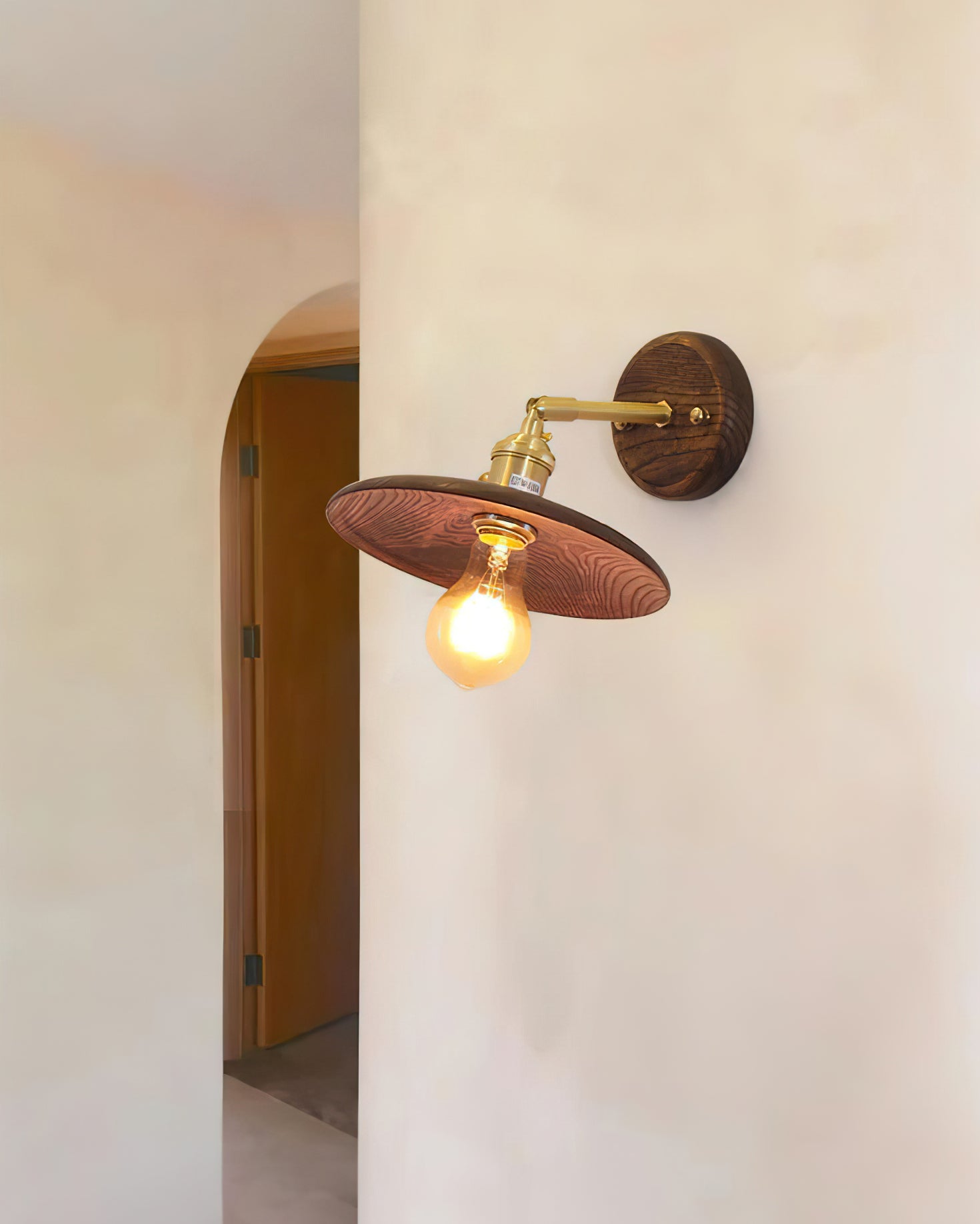 Runia Applique Murale Rotative en Bois