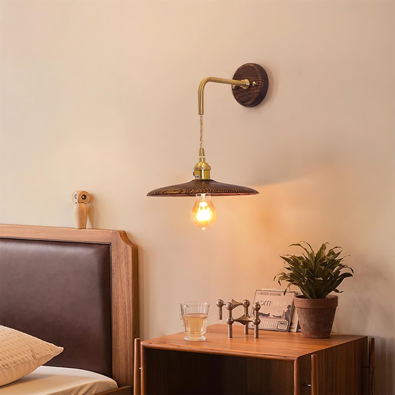 Runia Applique Murale Rotative en Bois