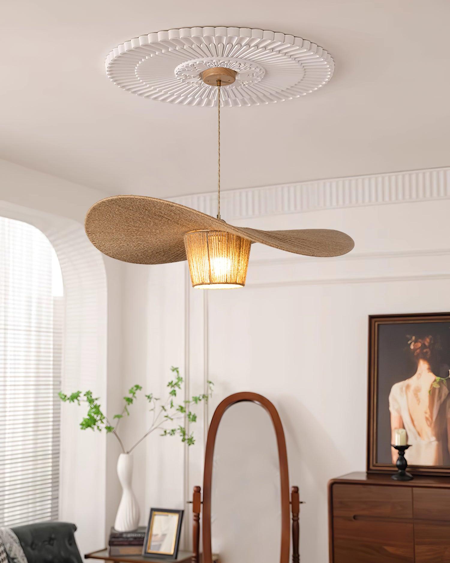 Rustique Chapeau Chanvre Suspension