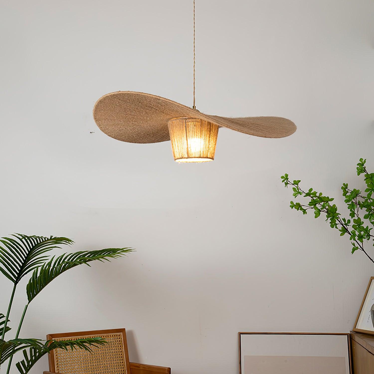 Rustique Chapeau Chanvre Suspension