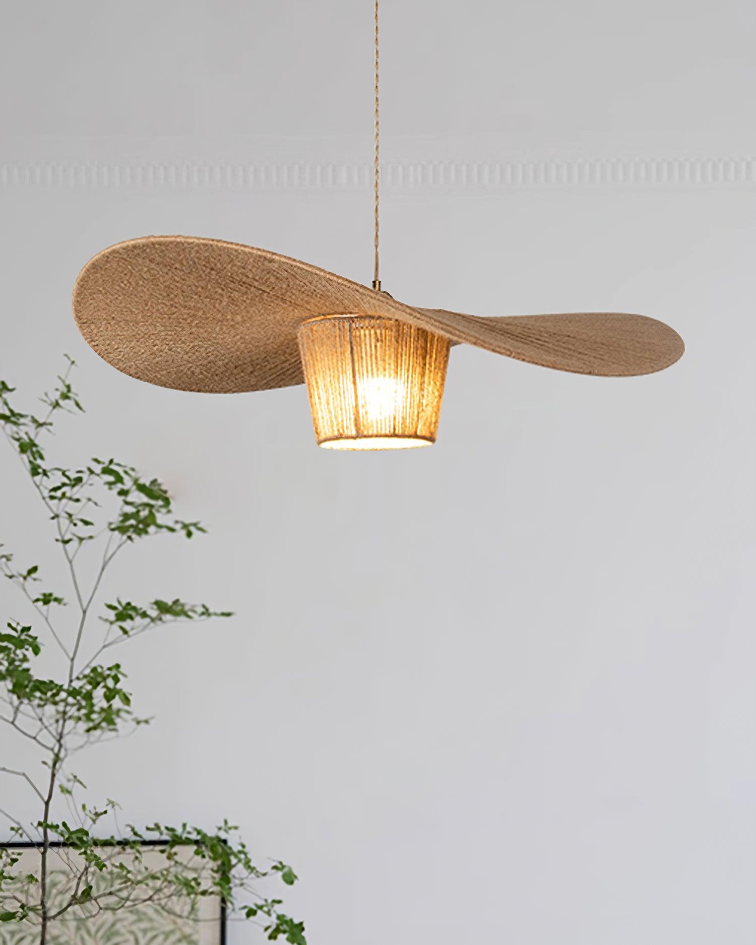 Rustique Chapeau Chanvre Suspension