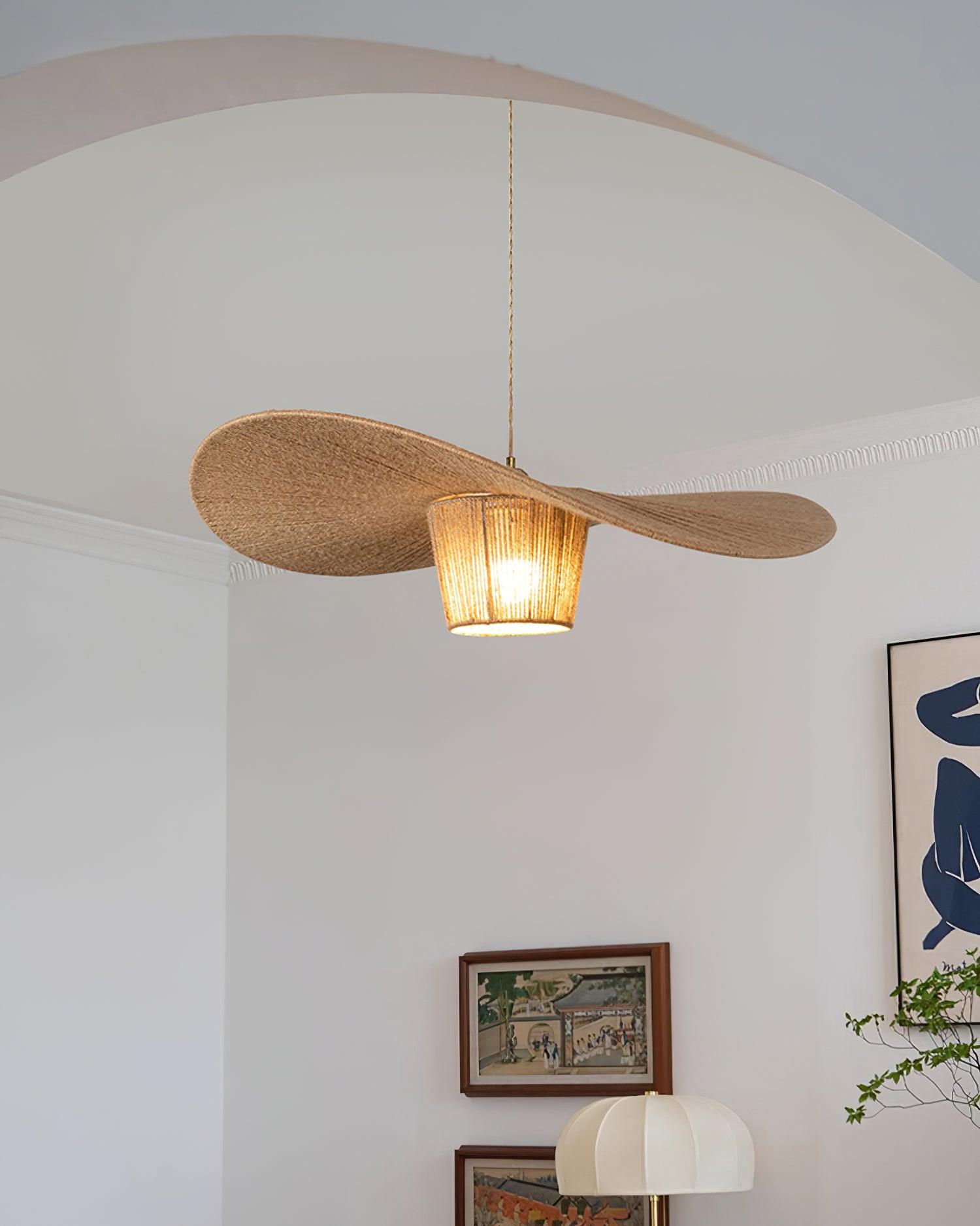 Rustique Chapeau Chanvre Suspension