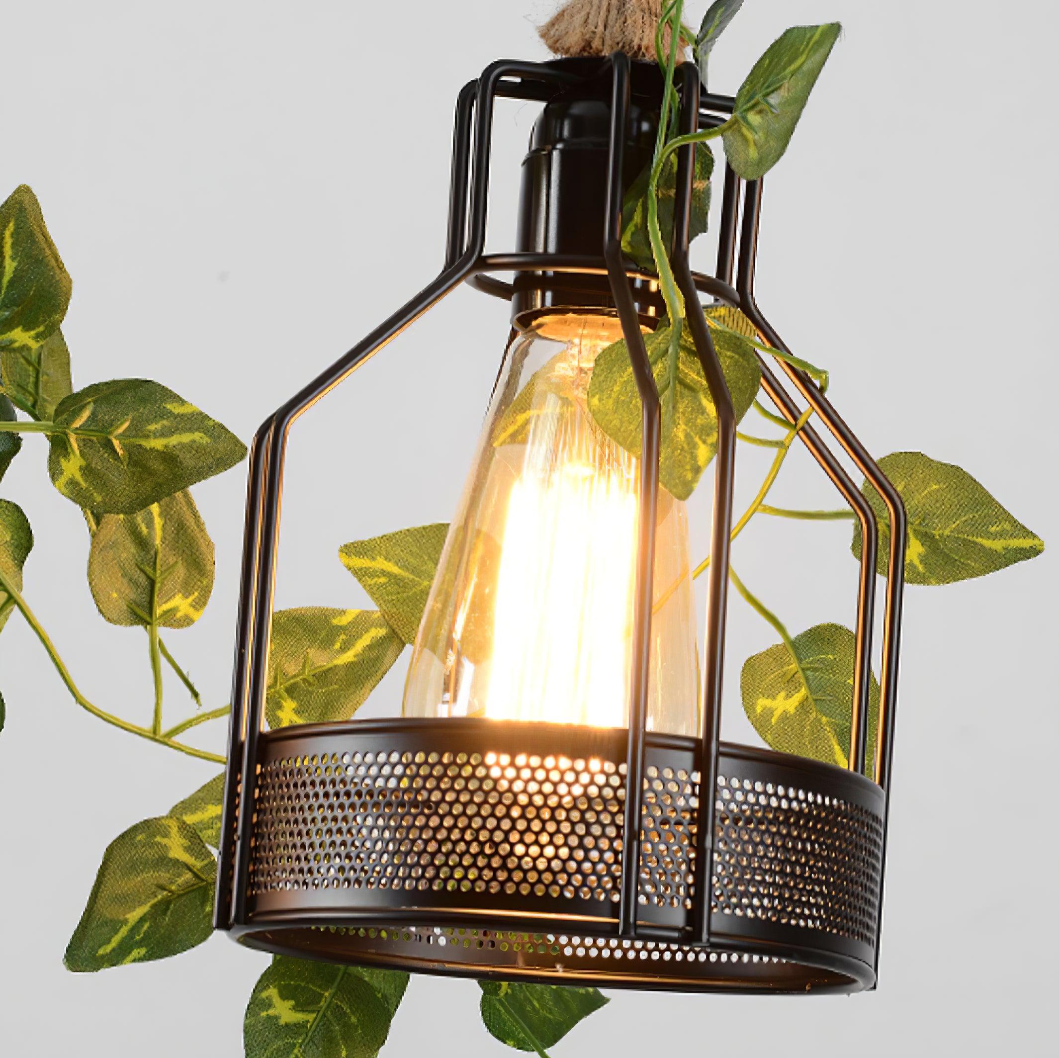 Lustra Lustre Rustique Poutre Corde Cage Confortable