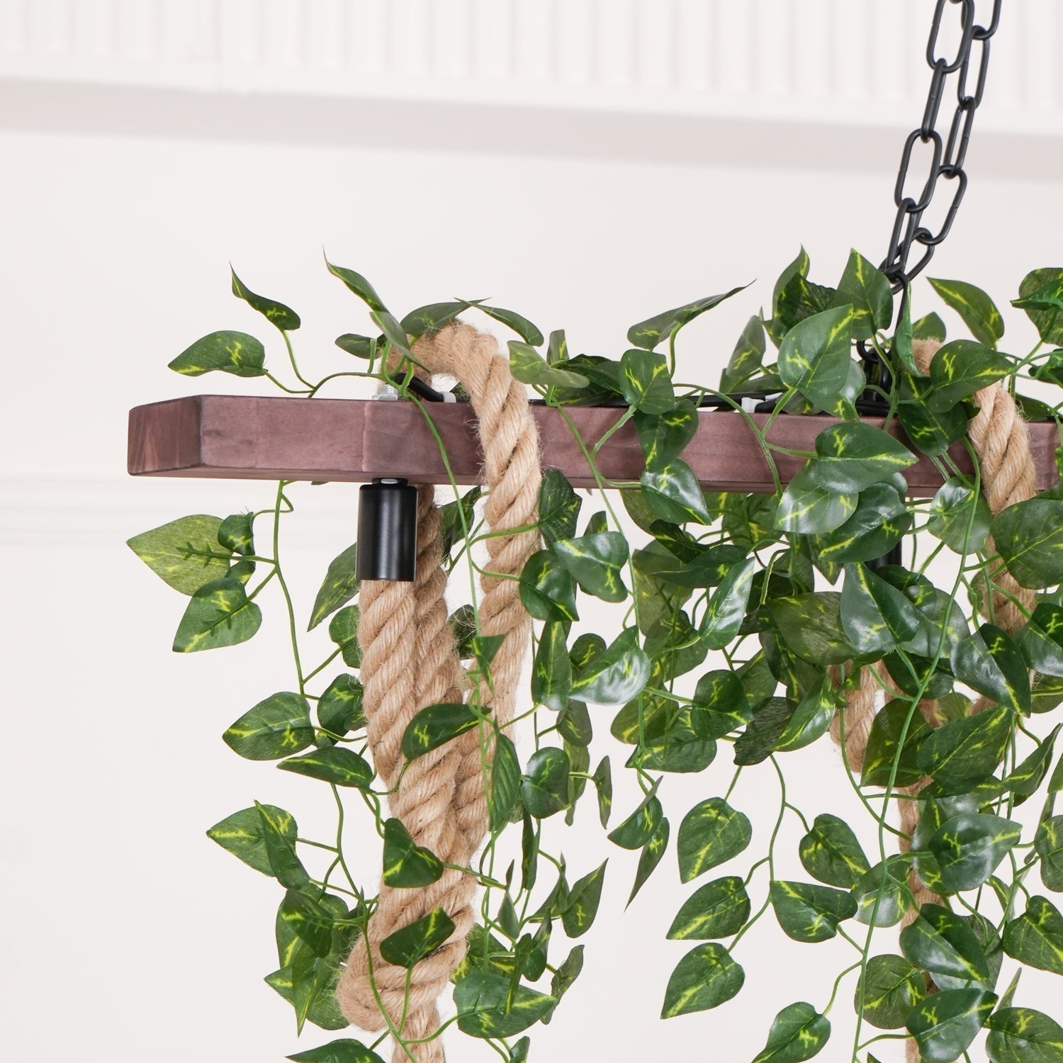 Lustra Lustre Rustique Poutre Corde Cage Confortable