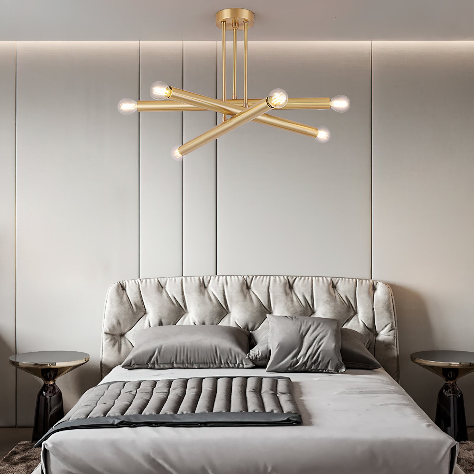 Erliren Lustre Métallique Moderne Minimaliste