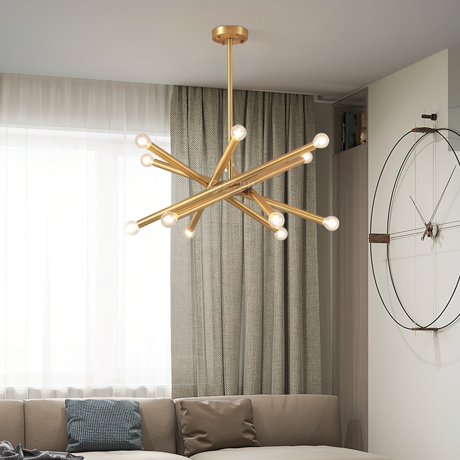 Erliren Lustre Métallique Moderne Minimaliste