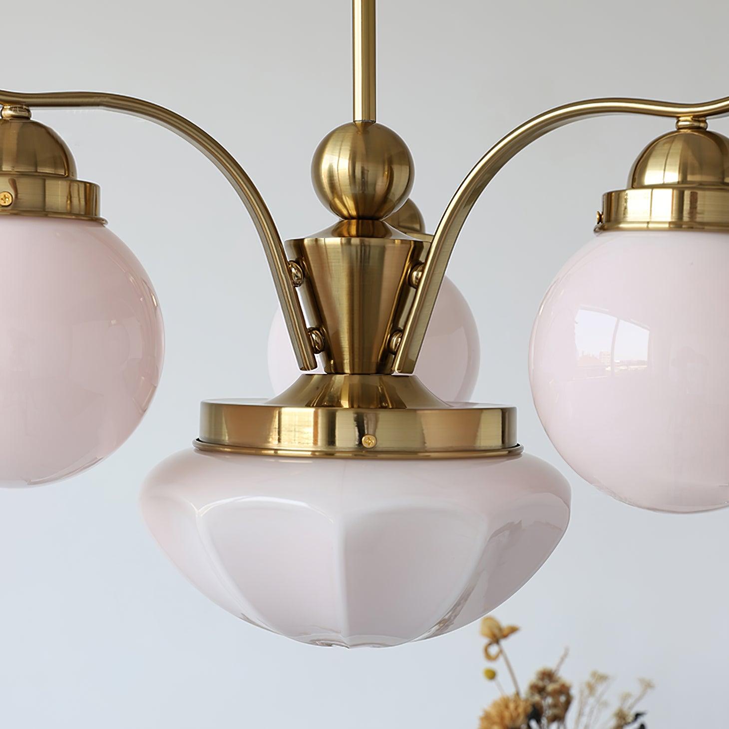 Lustra Lustre Rétro Chic Globe en Verre Blanc