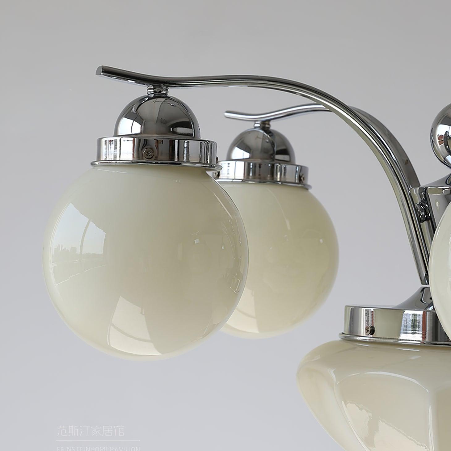 Lustra Lustre Rétro Chic Globe en Verre Blanc