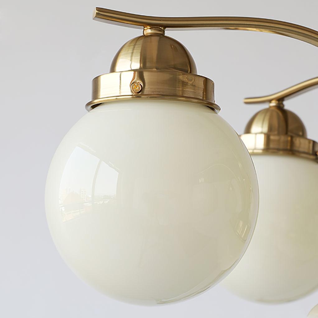 Lustra Lustre Rétro Chic Globe en Verre Blanc