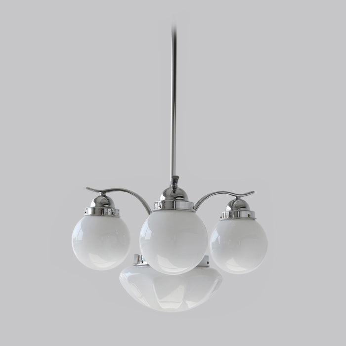 Lustra Lustre Rétro Chic Globe en Verre Blanc