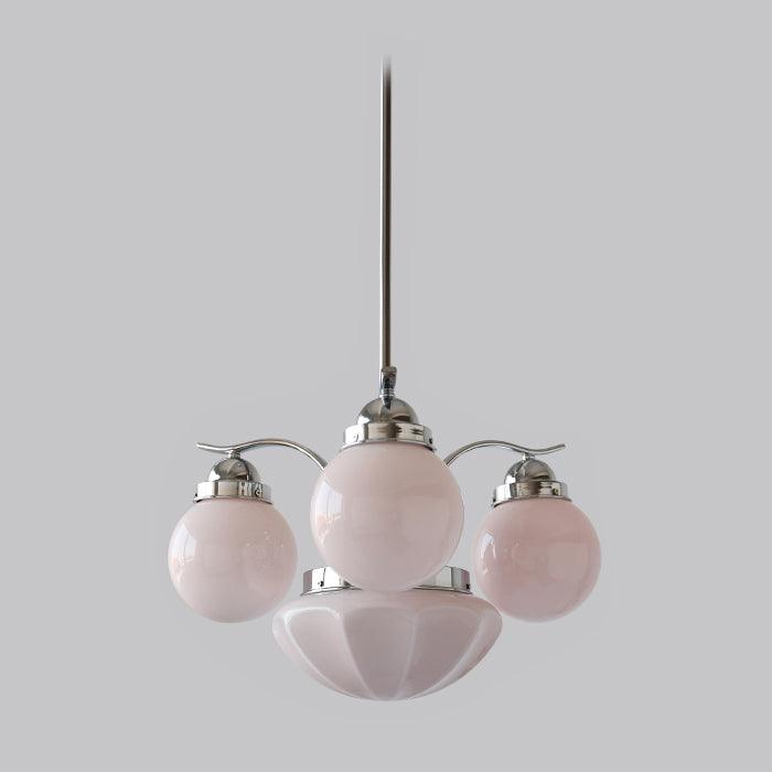 Lustra Lustre Rétro Chic Globe en Verre Blanc