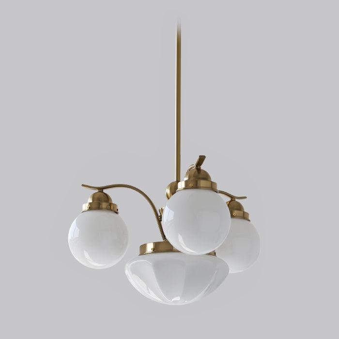 Lustra Lustre Rétro Chic Globe en Verre Blanc