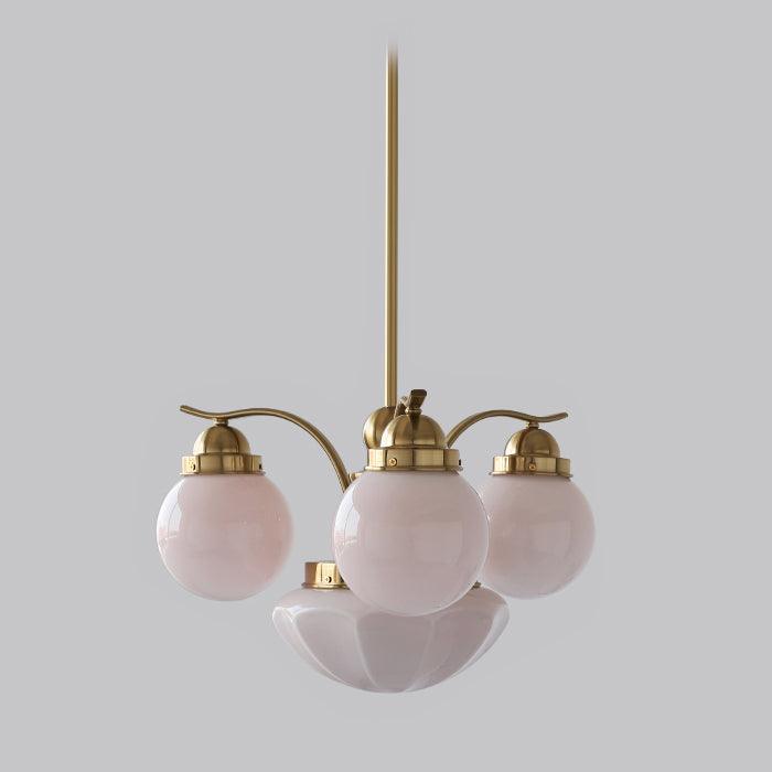 Lustra Lustre Rétro Chic Globe en Verre Blanc