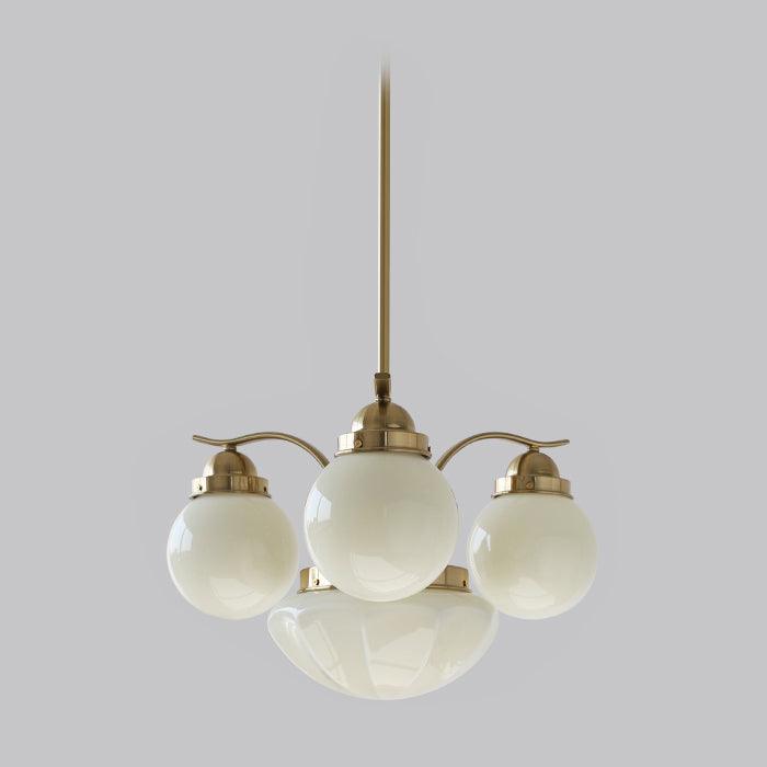 Lustra Lustre Rétro Chic Globe en Verre Blanc