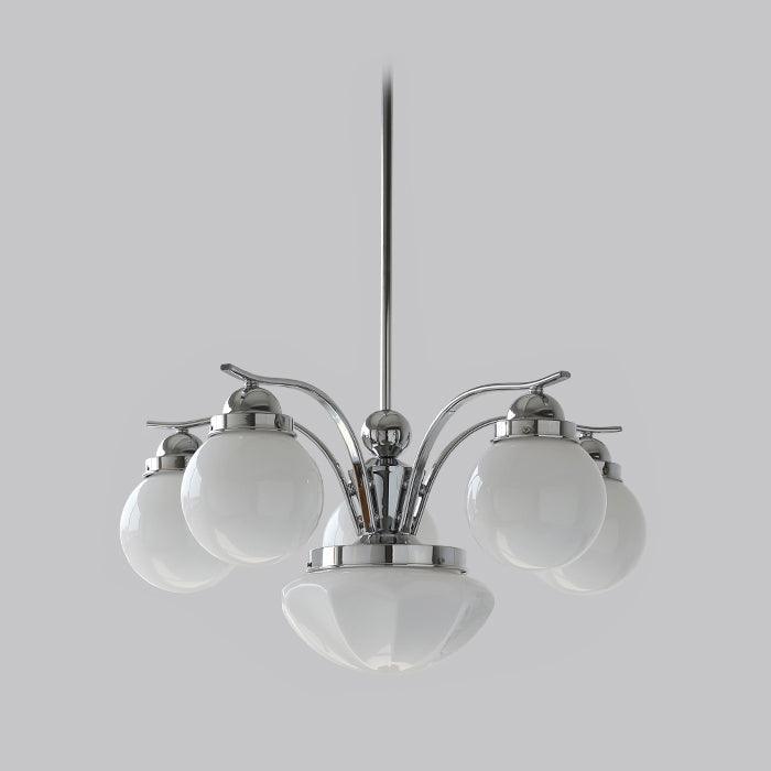 Lustra Lustre Rétro Chic Globe en Verre Blanc