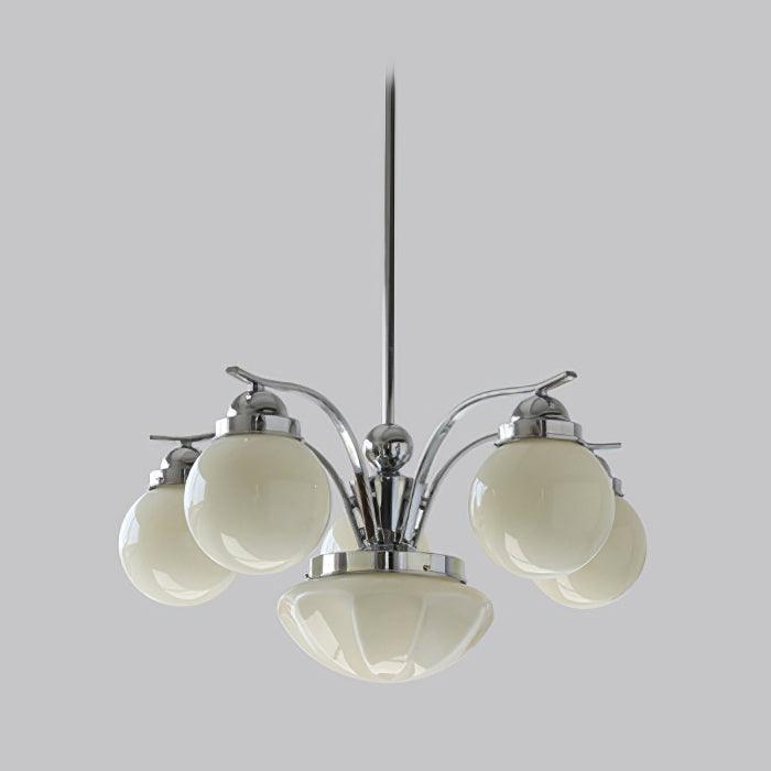 Lustra Lustre Rétro Chic Globe en Verre Blanc