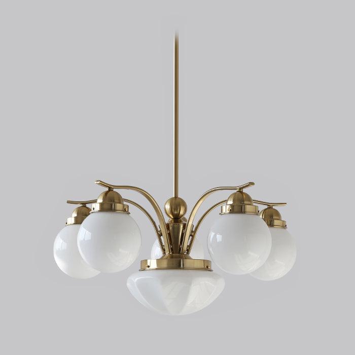 Lustra Lustre Rétro Chic Globe en Verre Blanc