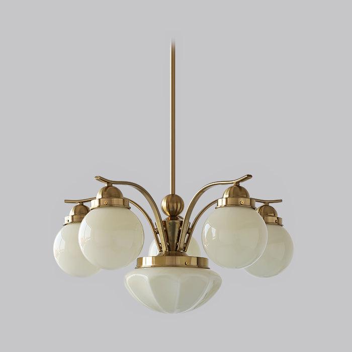 Lustra Lustre Rétro Chic Globe en Verre Blanc