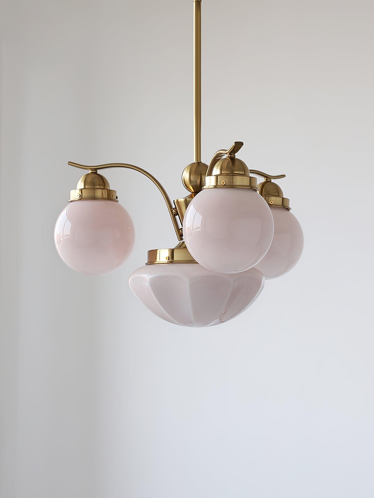 Lustra Lustre Rétro Chic Globe en Verre Blanc