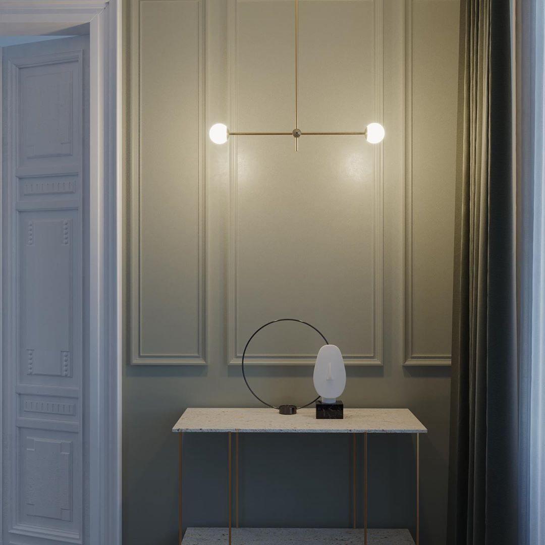 LustraLustre SI Laiton Verre Globe