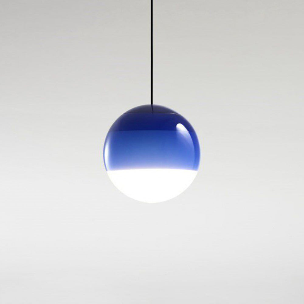 Edith Suspension Bulle Moderne Verre. Noir/Gris/Bleu/Rose. Salon