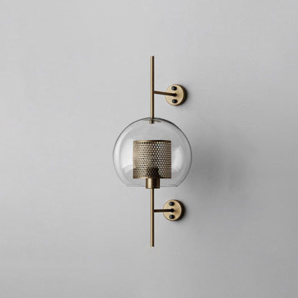 Kiri Applique Murale Globe Vintage  Cuivre/Argent. Salle de Bain