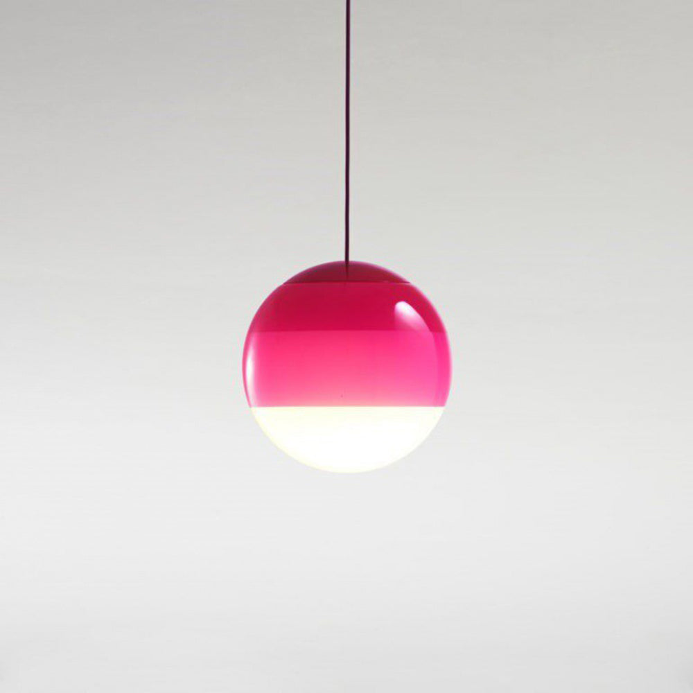 Edith Suspension Bulle Moderne Verre. Noir/Gris/Bleu/Rose. Salon
