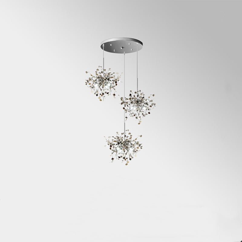 Ovela Suspension Divergence Inhabituelle. Acier Inoxydable. Or/Argent. Salle à Manger/Salon