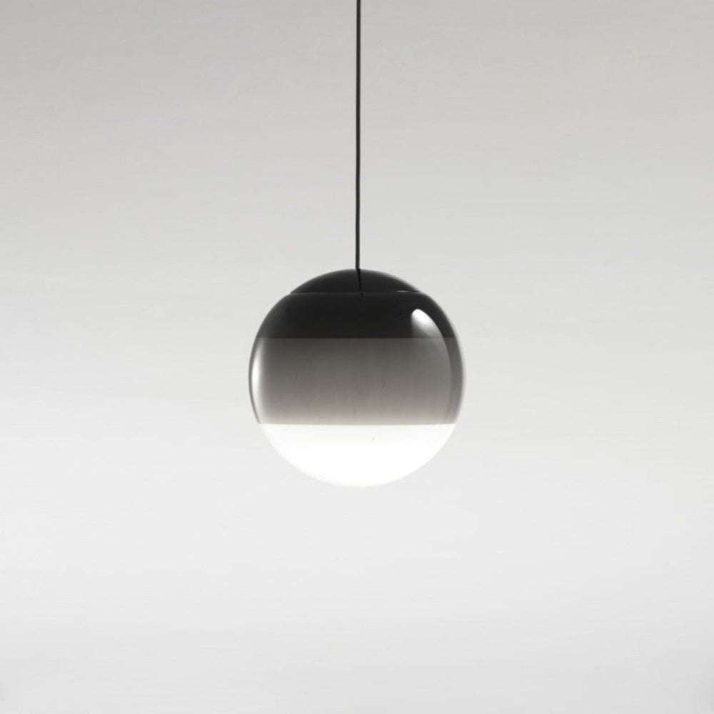 Edith Suspension Bulle Moderne Verre. Noir/Gris/Bleu/Rose. Salon