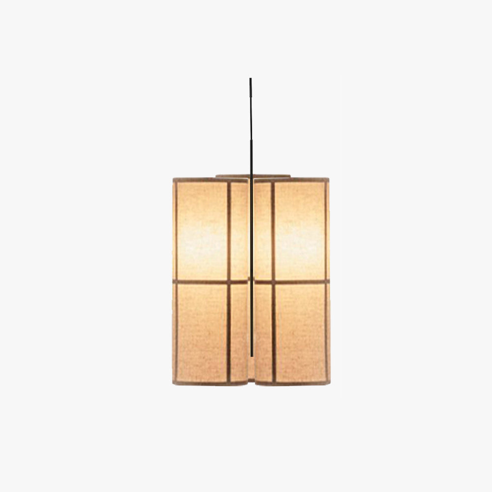 Calen Suspension Cylindre Vintage. Métal/Soie. Blanc/Beige/Noir. Chambre à Coucher/Salon
