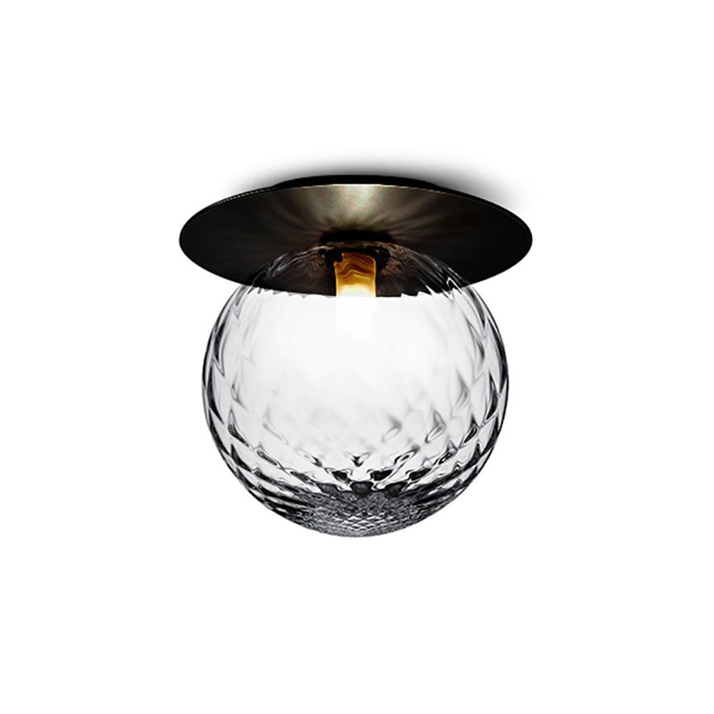 Melo Applique Murale Globe Moderne Design LED Métal Verre Noir/Or Salle de Bain