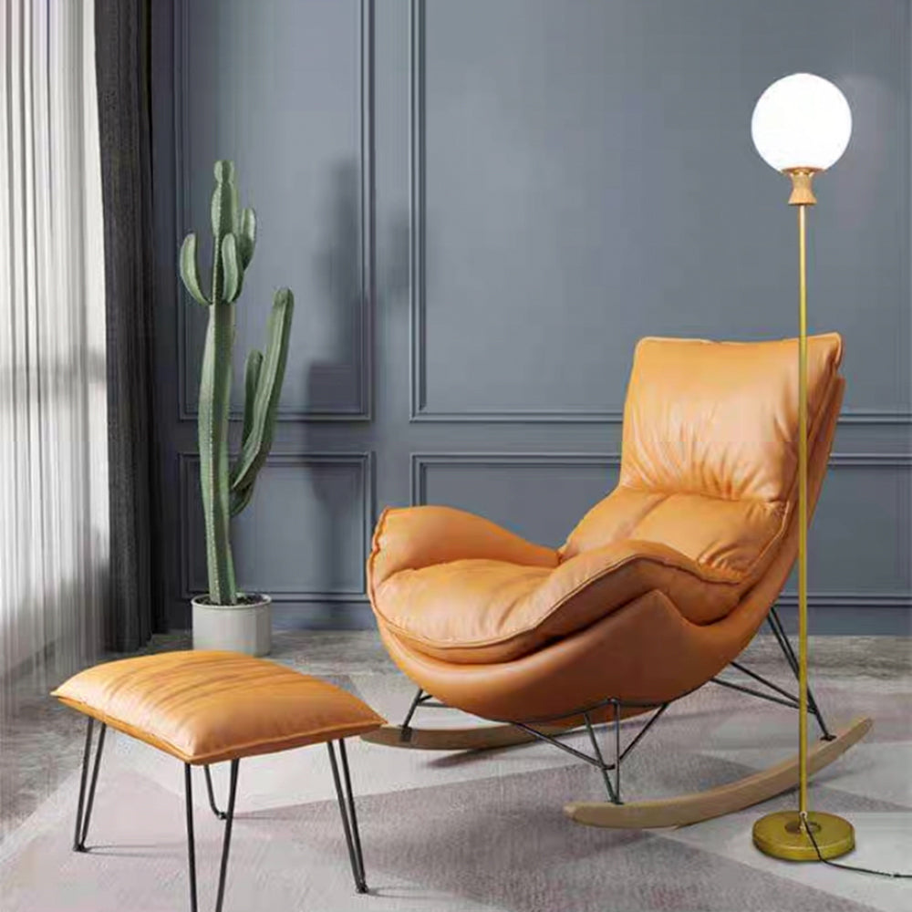 Valentina Design Lampadaire Bulle Simple Métal/Acrylique Doré Salon