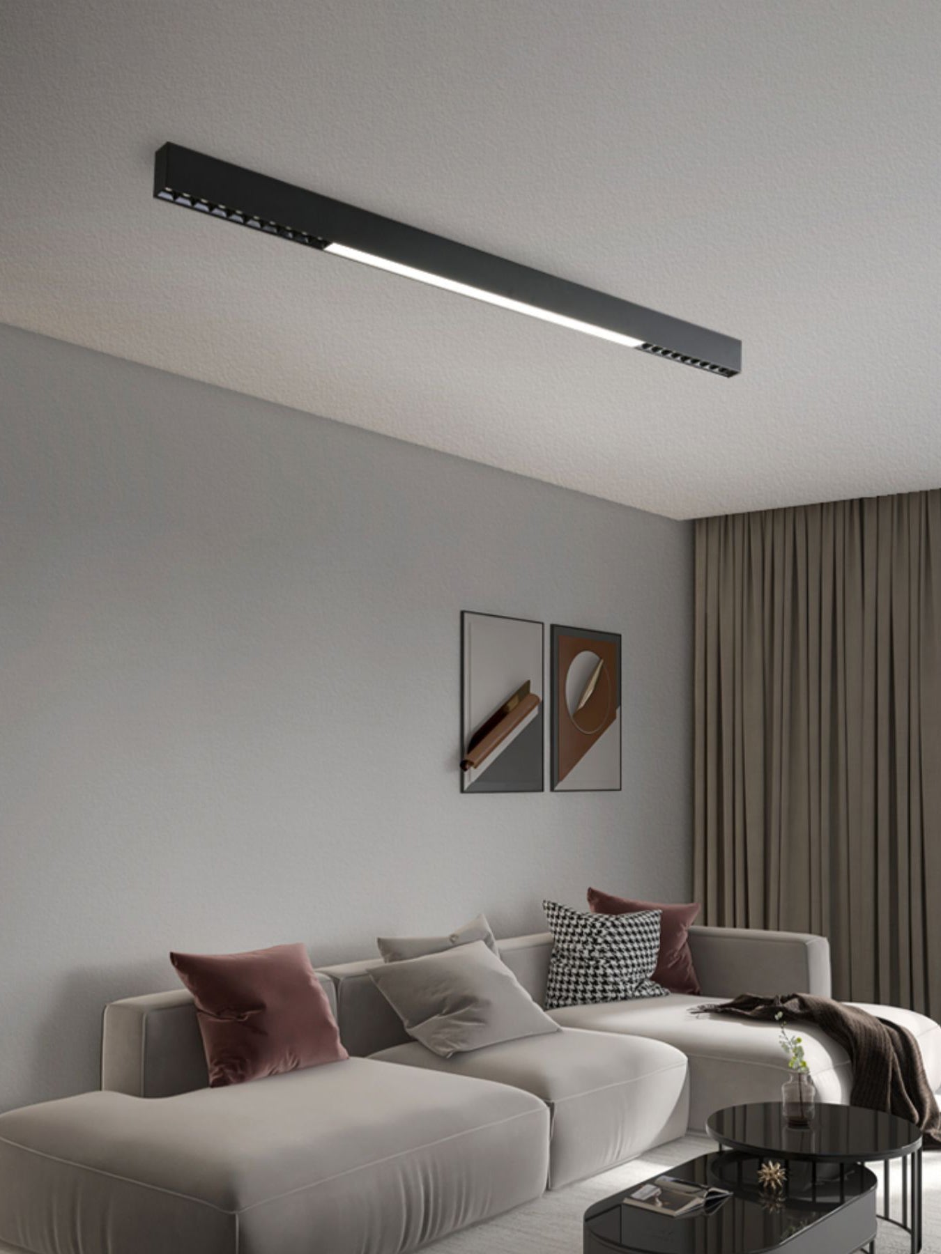 Line Suspension Flottante Moderne en Aluminium