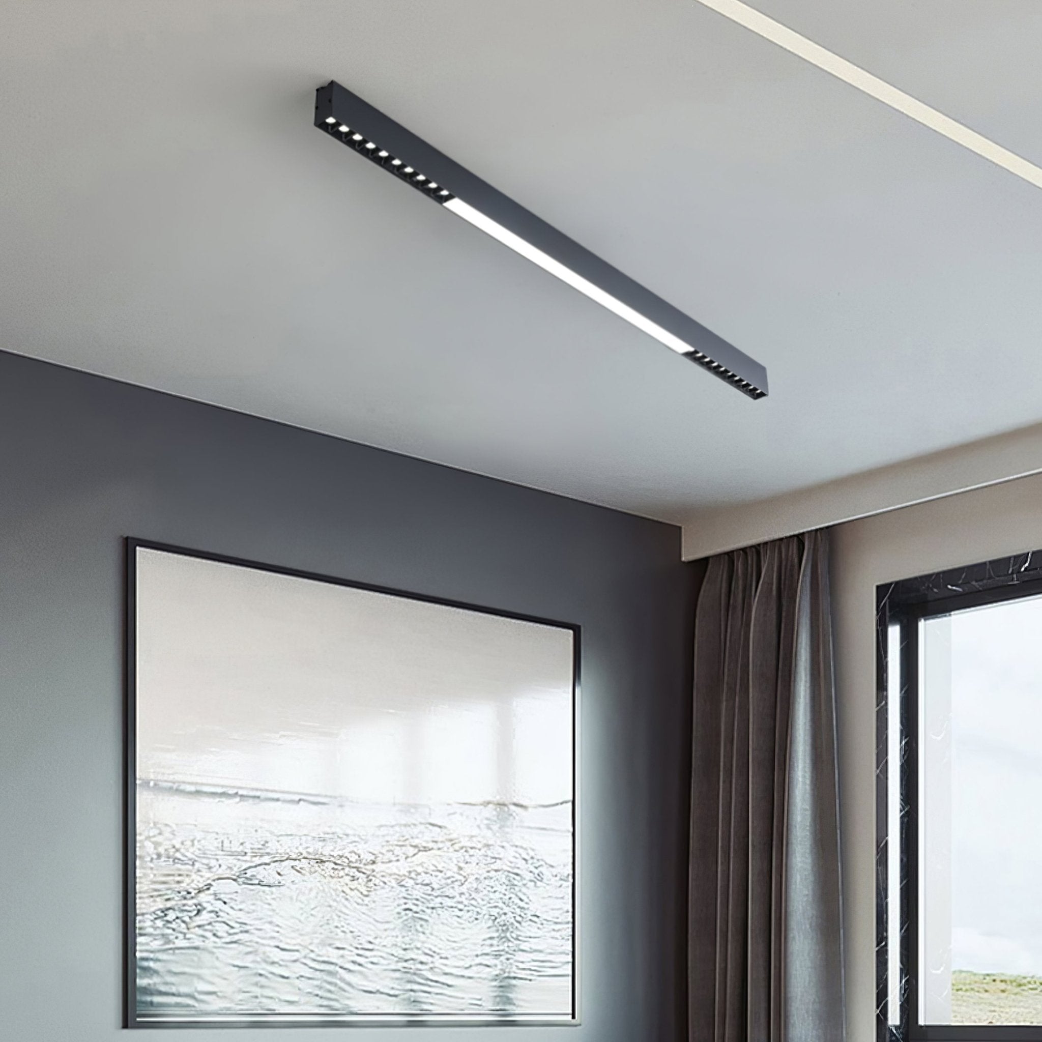 Line Suspension Flottante Moderne en Aluminium