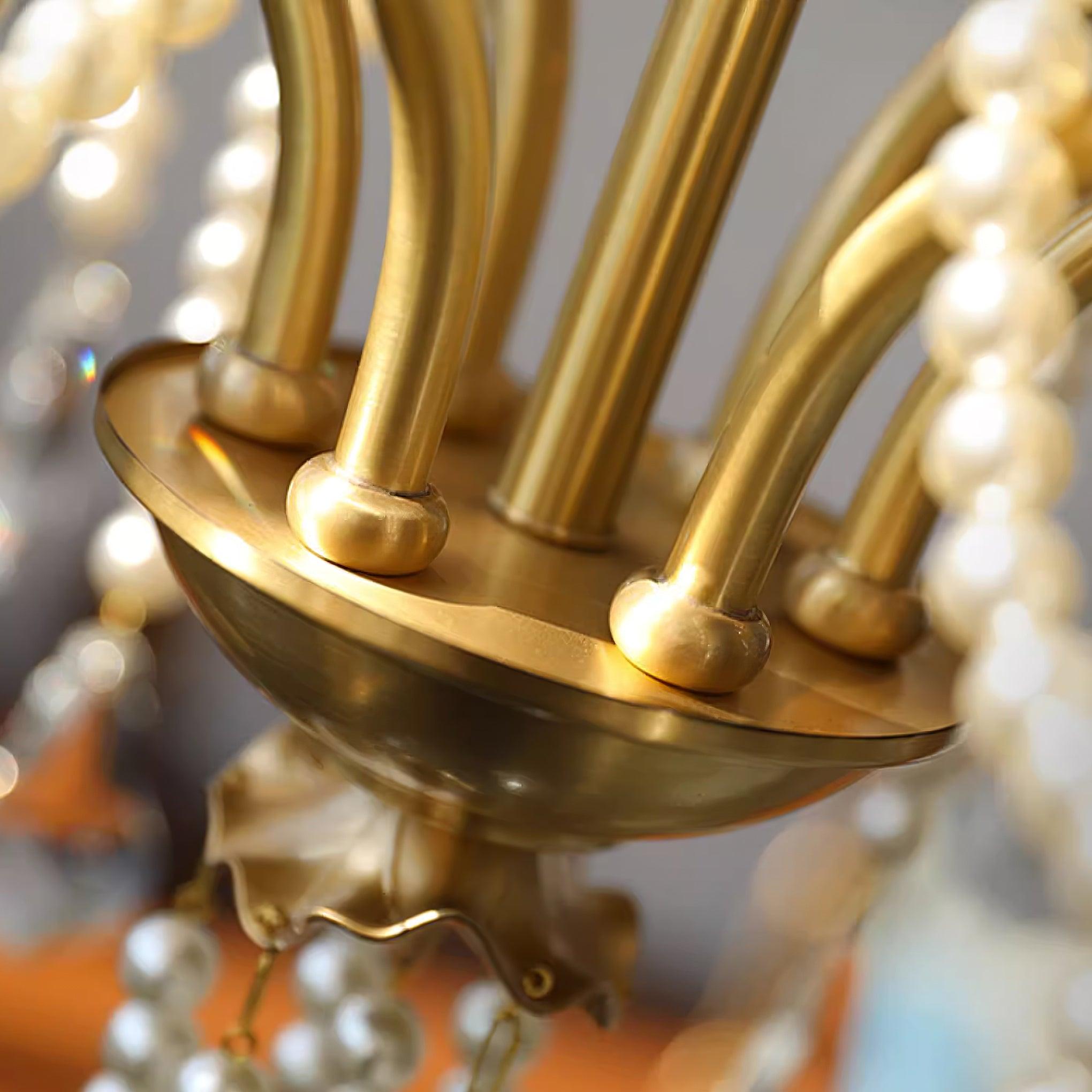Lustre Lustre en Cristal Perles Suspendues