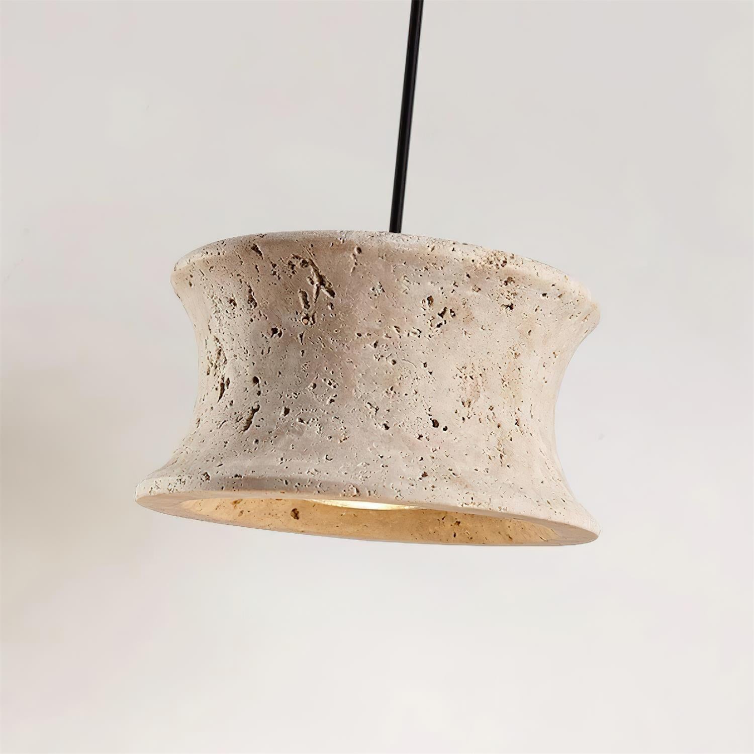 Ritta Suspension Travertin Sculptural