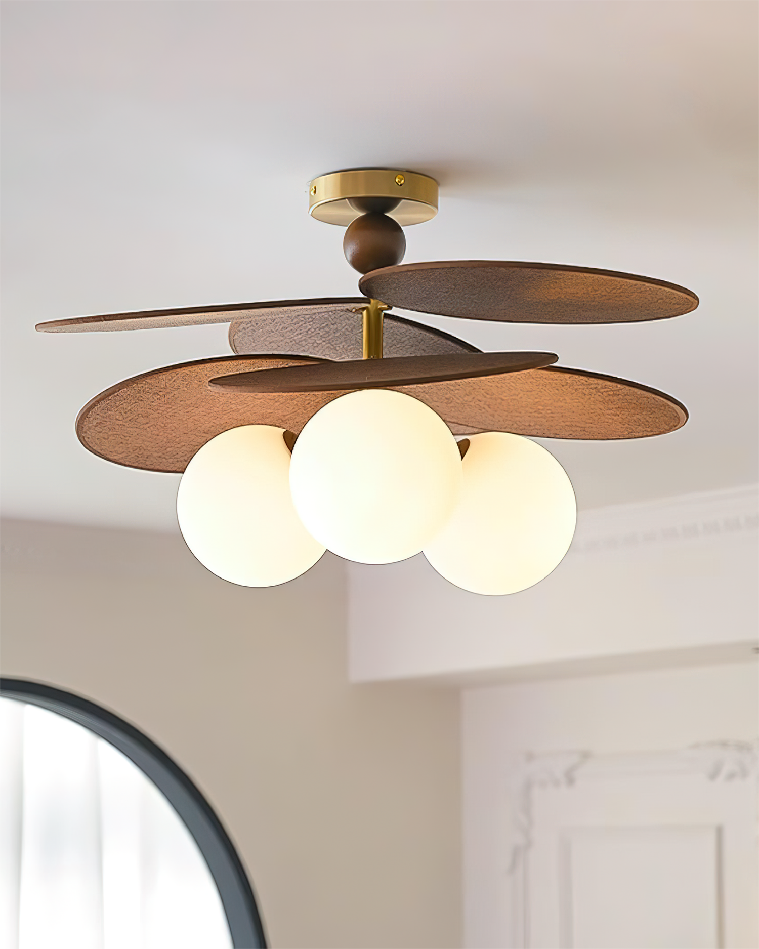 Eldo Lampe Plafond à Lames en Bois