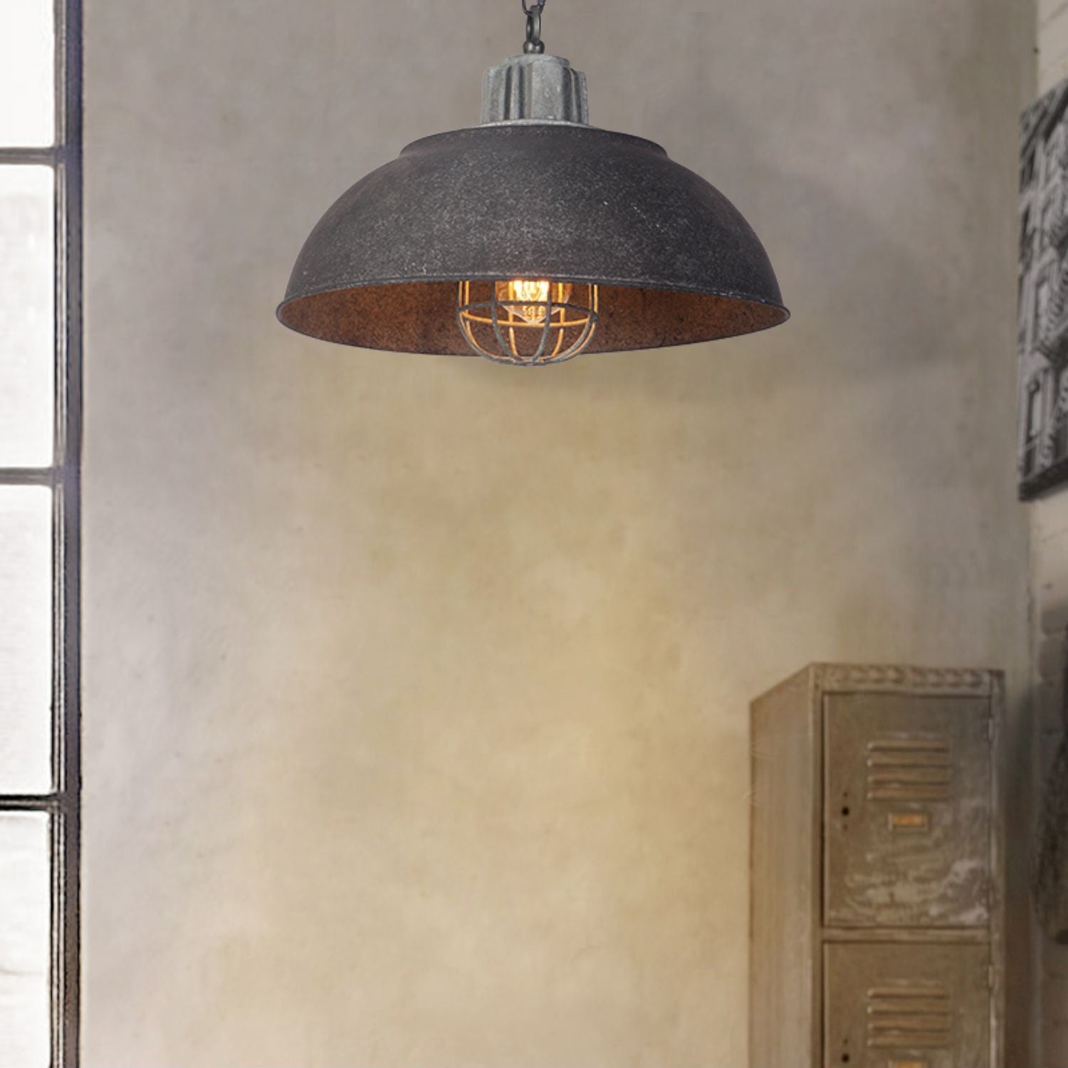 Mydorila Suspension Métallique Industrielle Vintage
