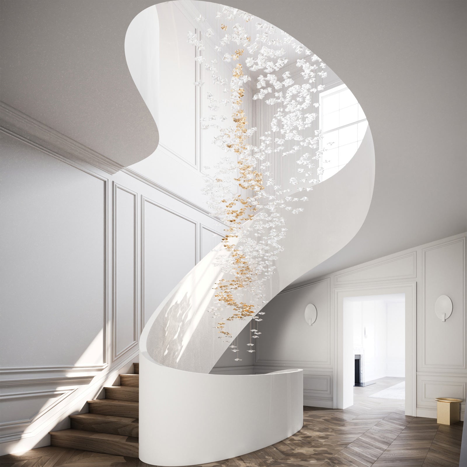 Vecarisra Suspension Lampes Art Verre Tidal Luxe