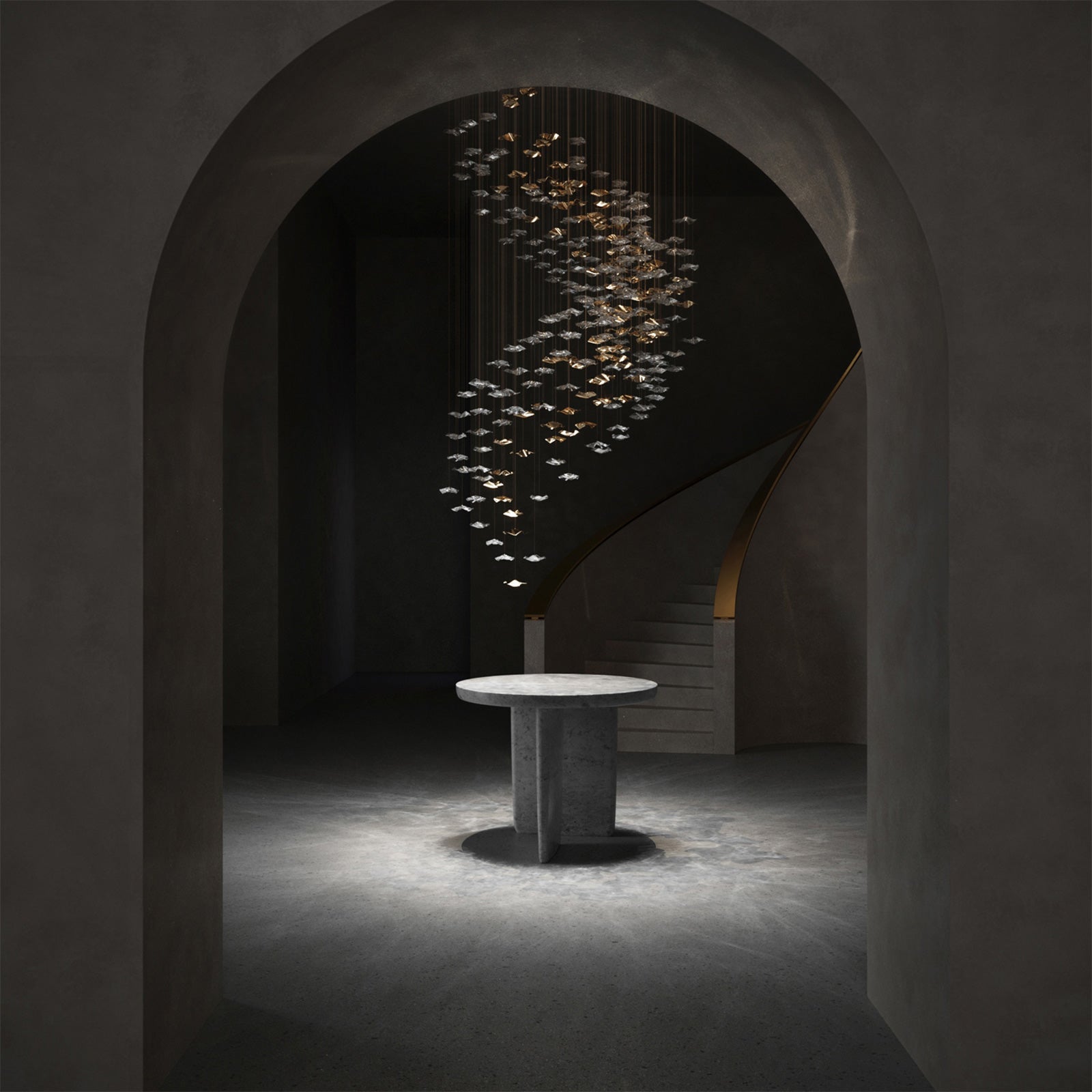 Vecarisra Suspension Lampes Art Verre Tidal Luxe
