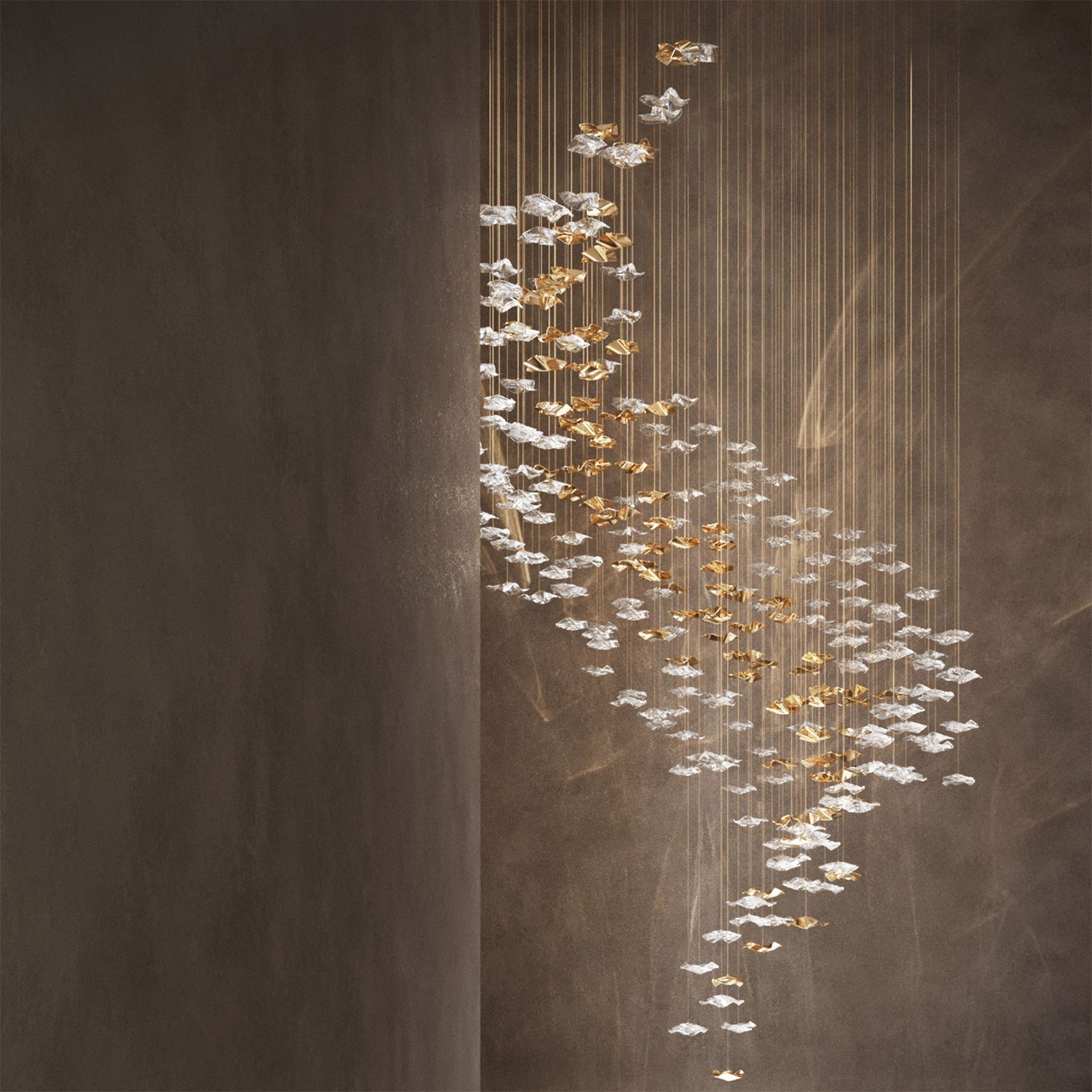 Vecarisra Suspension Lampes Art Verre Tidal Luxe