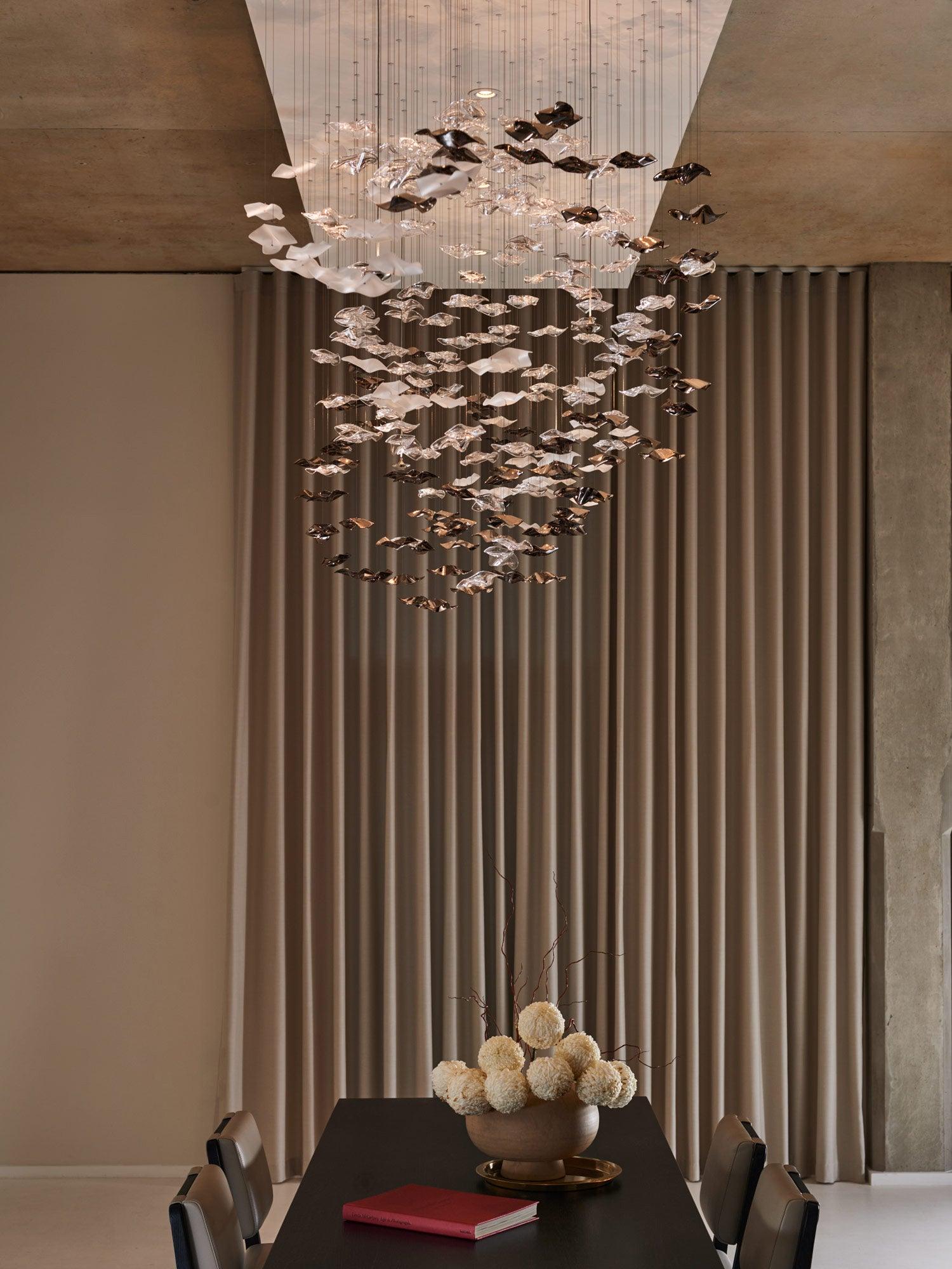 Vecarisra Suspension Lampes Art Verre Tidal Luxe