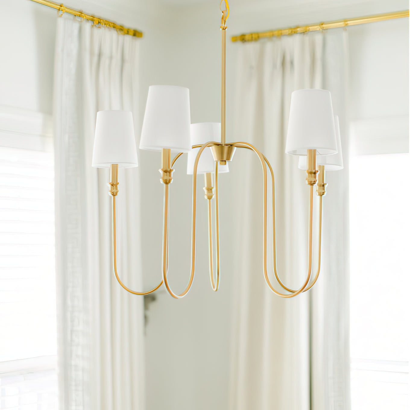 Evraeel Lustre en Métal et Tissu Moderne Minimaliste