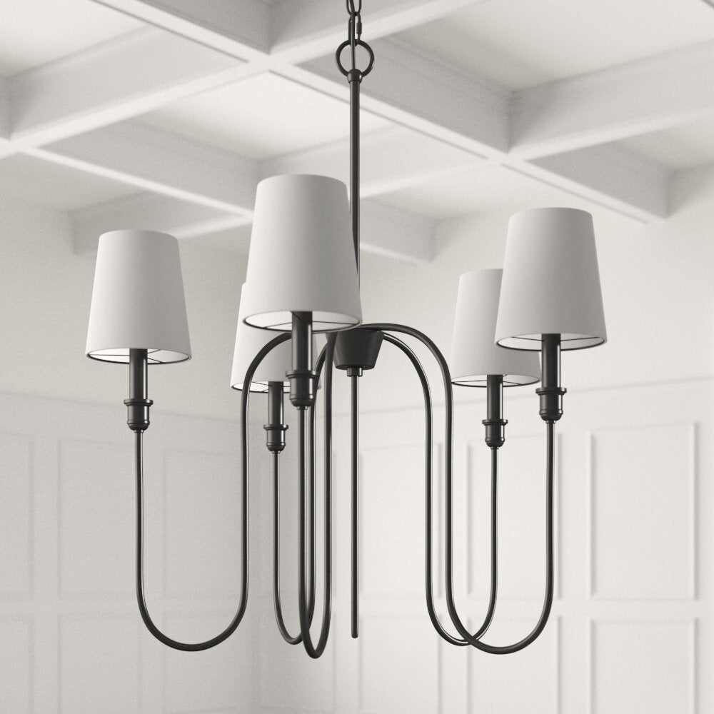 Evraeel Lustre en Métal et Tissu Moderne Minimaliste