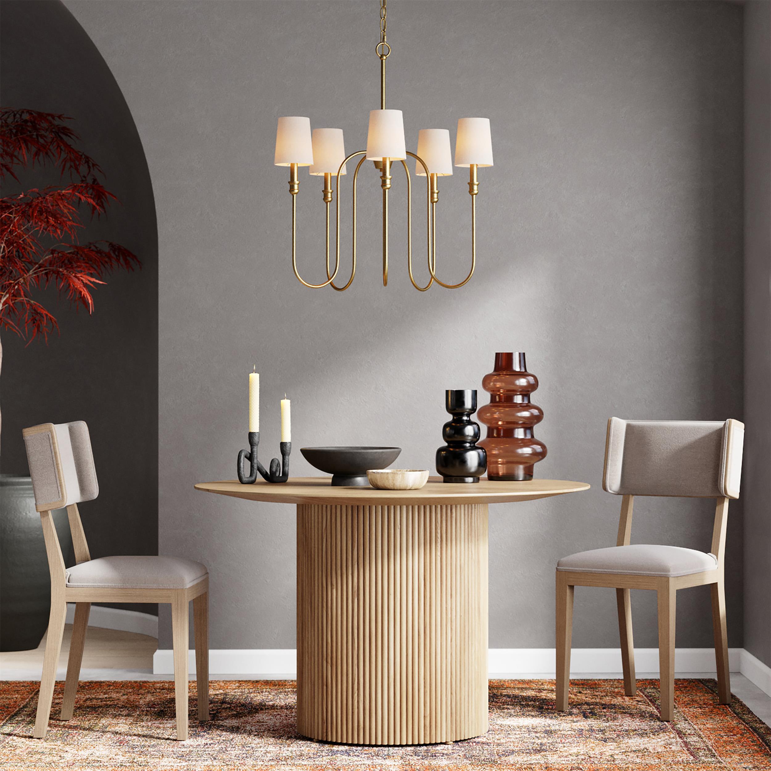 Evraeel Lustre en Métal et Tissu Moderne Minimaliste