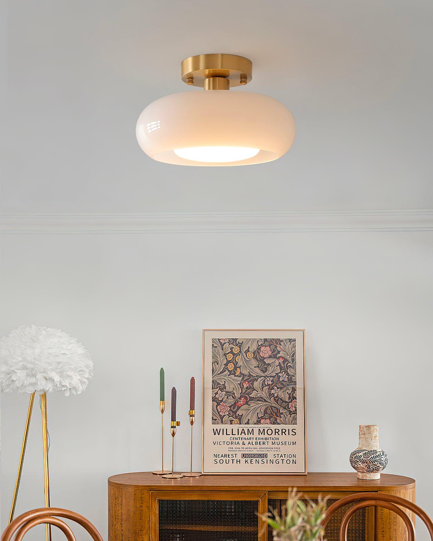 Aveline Plafonnier en Verre Moderne