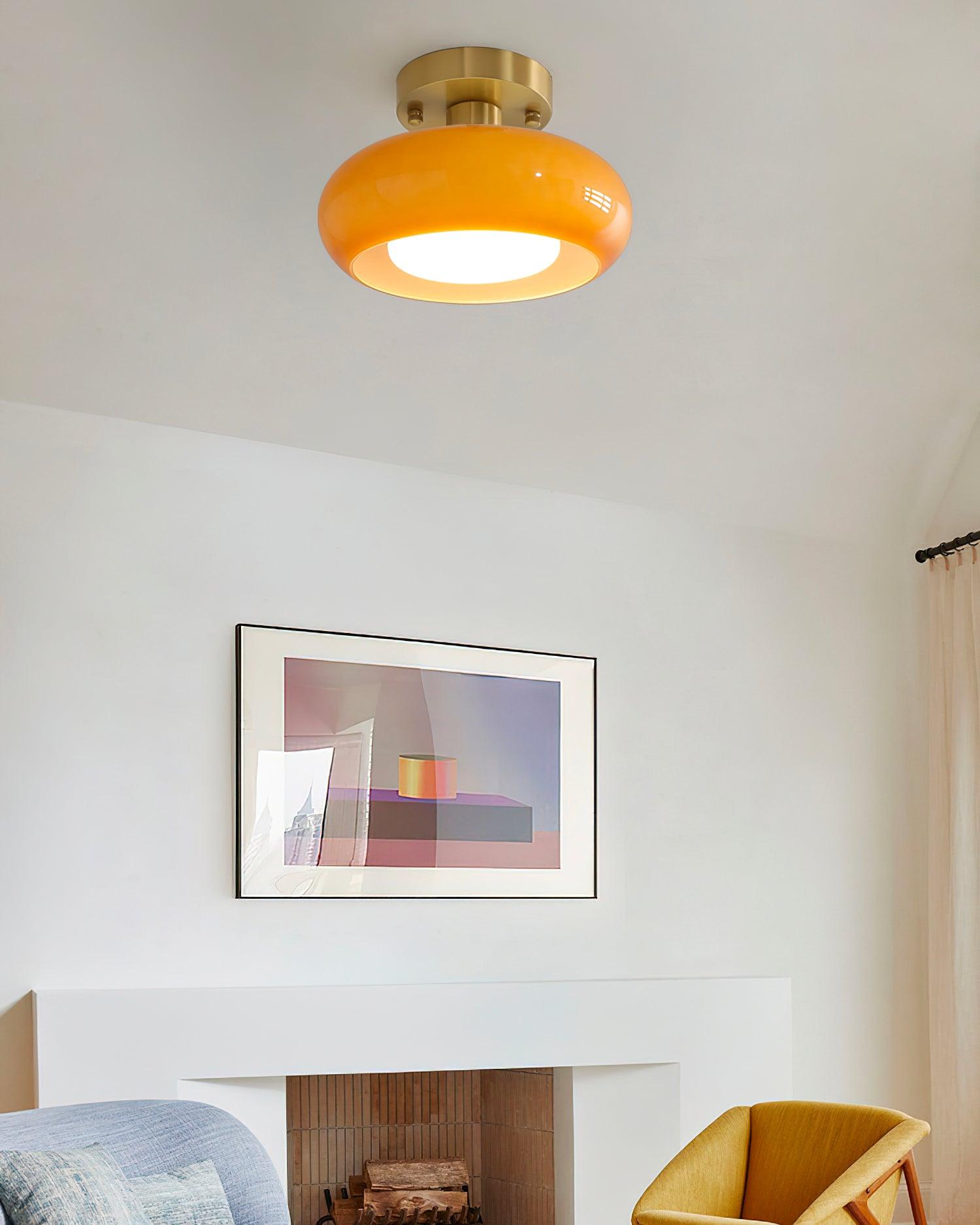 Aveline Plafonnier en Verre Moderne