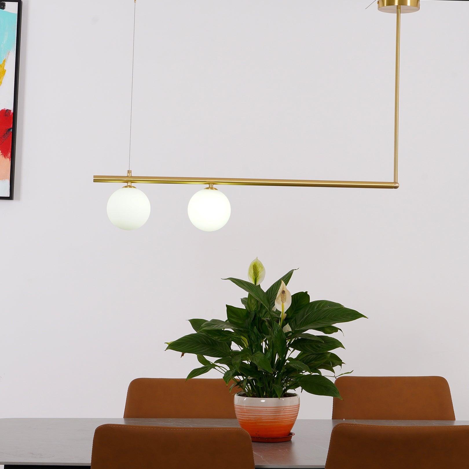 Solara Suspension en laiton linéaire satellite minimaliste