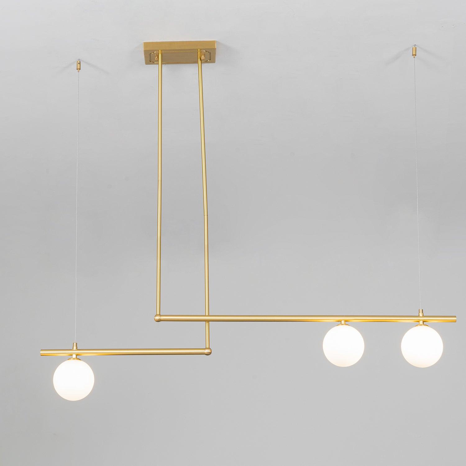 Solara Suspension en laiton linéaire satellite minimaliste